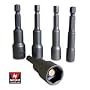 Pro-Grade 5-Piece Hex-Shank Magnetic Power Nut Setters - SAE