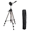 DURAGADGET Full size professional tripod stand with quick release and Free Case for for Vivitar V5010
