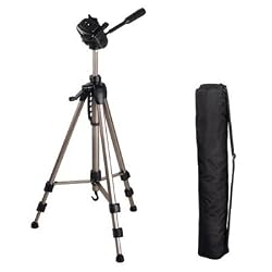 DURAGADGET Full size professional tripod stand with quick release and Free Case for for Sanyo VPC-CA65EW / VPC-HD1000EBK / VPC-HD2 / VPC-CG65 / VPC-CA6 / VPC-HD700 / VPC-CG65 / VPC-CG9 / VPC-HD2000 / VPC-FH1 / VPC-WH1 / VPC-CG10 / VPC-TH1 / VPC-CA8 / VPC-HD1010 / VPC-HD1000 / Xacti VPC-CA 9 / Xacti VPC-FH1EX /