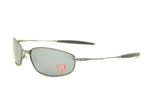 New Oakley Whisker 12-849 Pewter/Black Iridium Polarized Sunglasses