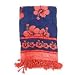 Blue & Orange Big Flower Island Sarong