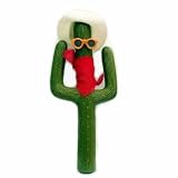 Green Cactus Car Antenna with Red Bandana