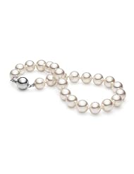 HinsonGayle AAA Handpicked 7.5-8.0mm White Cultured Freshwater Pearl Bracelet (Sterling Silver)
