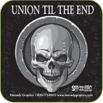 10 Union Til the End Skull Stickers K-6