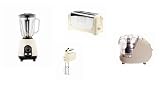 Dualit Set: Lite Toaster, Handmixer, Blender und Chopper Set-2 creme