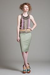 BL3104 Button Back Pencil Skirt