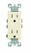 Leviton T5325-A 15 Amp NEMA 5-15R 2 Pole 3-Wire Tamper Resistant Decora Duplex Receptacle, Almond