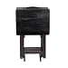 Living Accents Dark Espresso Finish 4 Tray Table Set with Stand