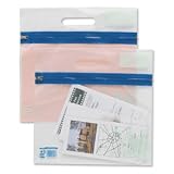 INDX Supazip Carry Bag Reinforced Mesh-weave PVC Clear A5 Coloured Seal Blue Ref SSBA 50034 [Pack 25]