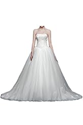 Strapless Full Length Lace Tulle  Dress