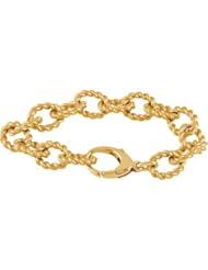 Gold Plated Sterling Silver Link Bracelet Sterling Silver 07.50 Inch Link Brc671