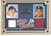 2005 Diamond Kings Team Timeline Materials Jersey #19 Manny Ramirez / Carl Yastrzemski - Boston Red Sox (Piece of Authentic Game-Worn Jersey - Serial #'d to 100) (Baseball Cards)