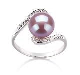 Chantel Lavender 9-10mm AAA Freshwater Sterling Silver Pearl Ring