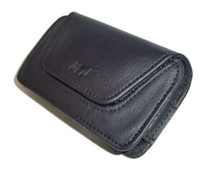 Premium Executive Black Leather Carrying Case Pouch for RIM Blackberry Bold 9000 - Curve 8330 - 8310 - 8320 - 8330 - 8800 - 8820 - 8830 Motorola Q - Q9m - Q9h - Q9c Sidekick Slide HTC Dash S620 Samsung Blackjack 2 i617