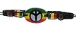 Peace Sign Adjustable Rasta Bracelet