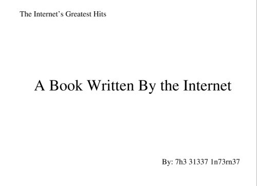 a book written by the internet