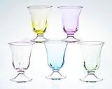 (1) WATER FOOTED ADRIANA AQUA GOBLET/GLASS