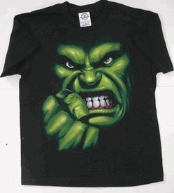  Marvel The Incredible Hulk Tshirt - Heroic Anger Black Tee Shirt (S)