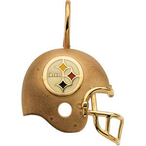 Genuine IceCarats Designer Jewelry Gift 14K Yellow Gold Pittsburg Steelers Helmet Pendant W/Enamel. 21.25 X 21.00 Pittsburg Steelers Helmet Pendant W/Enamel In 14K Yellow Gold