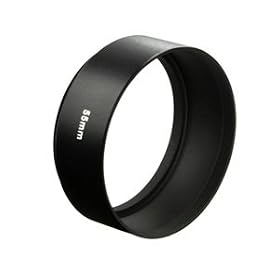 Bluecell 55mm Metal Lens Hood protector for DSLR camera + Bluecell Cable Tie