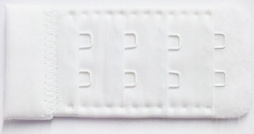 Braza Bra Back Extender - 2 Hook Sp 1-1/4" Wide - Color White Only (1 Bra Back Extender /1 Pack)