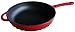 Enameled Cast Iron Fry Pan, Metallic Red (10 inch) - Utopia Kitchen