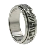 316L Stainless Steel Ring Spinner ring. Width: 8mm