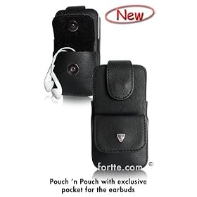 Premium Leather Case for Ipod Nano 2nd Generation, Black with Belt Clip By Prima Cases