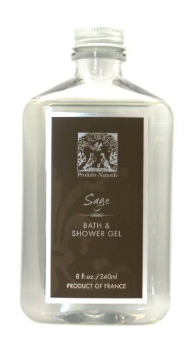 Pre de Provence Bath and Shower Gel, Sage, 8 ounces Bottle
