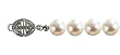 White 6.5-7mm Single Strand AS1R1 Cultured Pearl Bracelet w. 14k Gold Clasp (7") - by Dahlia Classic Jewelry Collection