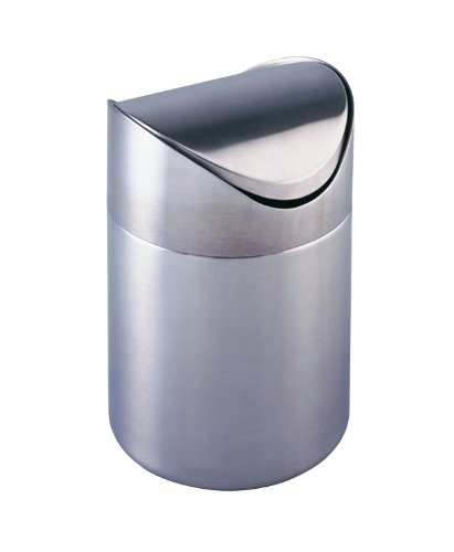 WENKO 16800100 Kosmetikeimer Otranto - Edelstahl satiniert, rostfrei, 3 Liter, &Oslash; 16 x 23.5 cm