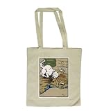 IMAGE OF DOG FIGHTS TIGER RUG - Long Handled Shopping Bag - Shopping Bag