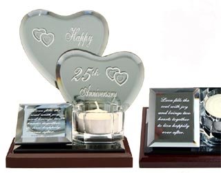 25th Anniversary Votive Candle Holder – Silver Wedding Anniversary Gift