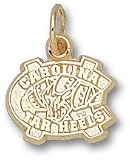 North Carolina Tar Heels New NC 3/8 Charm - 14KT Gold Jewelry