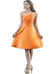 One Shoulder Short Fitted Bridesmaid Dress  With a Sash 