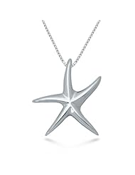 Medium Starfish Sterling Silver Necklace