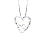 Sterling Silver "My Sister, My Friend" Double Open Heart Pendant Necklace, 18"