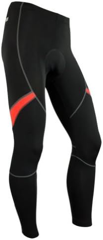 Santic Fleece Thermal Tight Cycling Mens Bicycle Biking Full Length Compression Pants Black Coolmax Padded Size XXXL