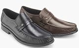 Clifford James Genuine Leather Slip on Shoe: Black