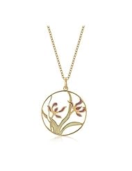 Floral Watercolor Pendant Necklace