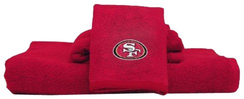 San Francisco 49ers Three Piece Embroidered Bath Towel Set