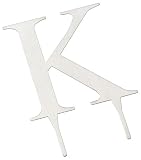 Weddingstar 3 Inch H Brushed Silver Monogram - Letter K