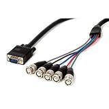 StarTech.com 6 ft Coax HD15 VGA to 5 BNC Monitor Cable