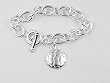 Soccer Toggle Bracelet w/Silver Soccer Ball