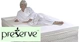 Memory Foam Mattress Pad Topper, PRESERVE 4 lb Soy Bio Plant Based Visco Foam Full