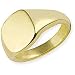 9ct Gold Classic Oxford Cushion Stamped Signet Ring
