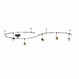 WAC Lighting LM-K8111-BZ/AS Solorail 5-Light Adjustable Head Kit, Bronze with Amber Glass
