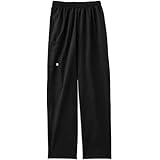 White Swan Five Star Chef Apparel Unisex Cotton Pull-On Baggy Pant, 34" Inseam (Black, Chalkstripe, and Assorted Patterns, XS-5X)
