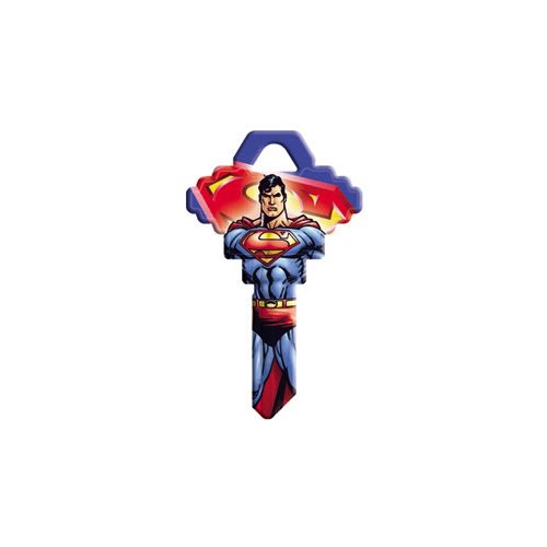 Superman Blue Schlage SC1 House Key