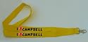 Yellow Neck Strap Lanyard with I Love Campbell